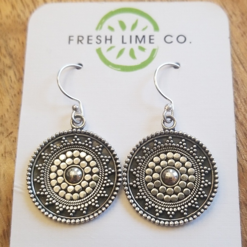 Sterling silver one of a kind filigree earrings
